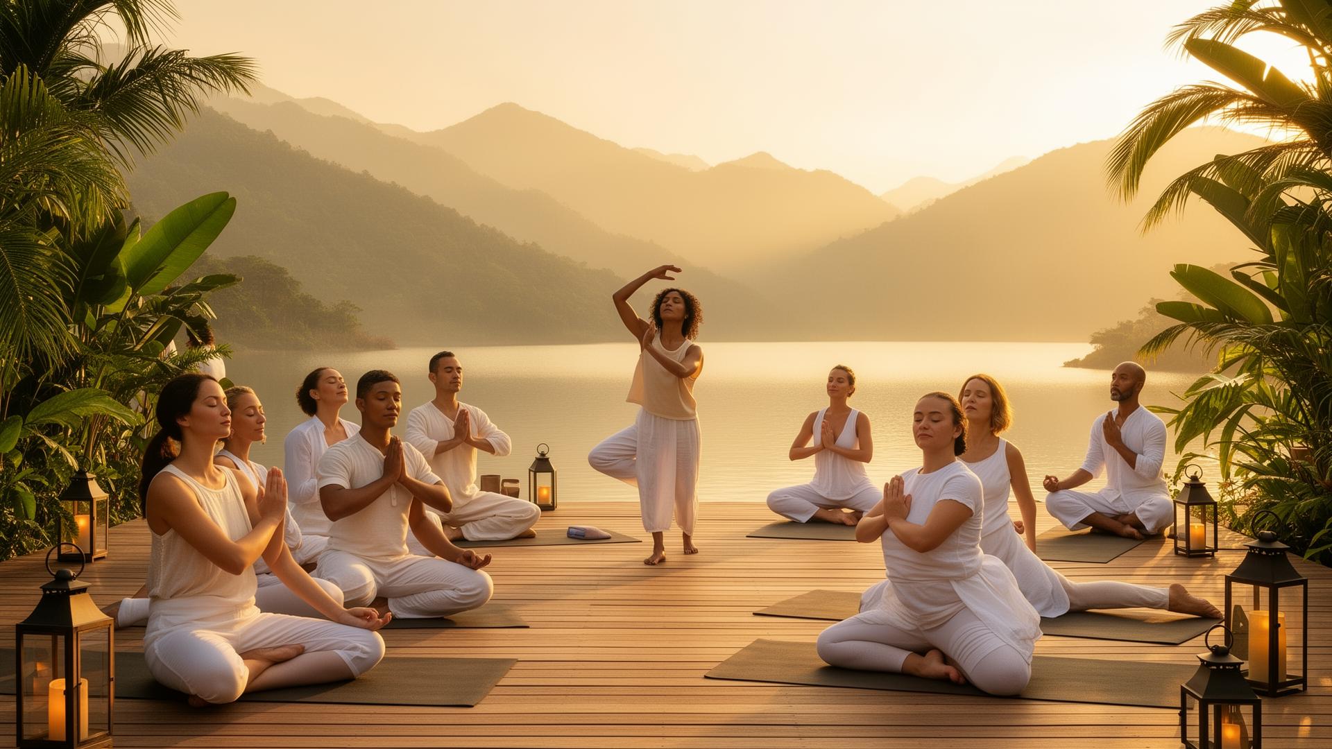 Group meditation retreat